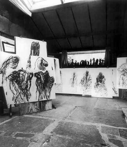 Eugène Dodeigne, atelier de dessin