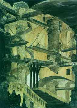 Palais ou Prison, 1980 - huile sur toile 162 x 130 cm